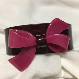 Lucite cuff with bow